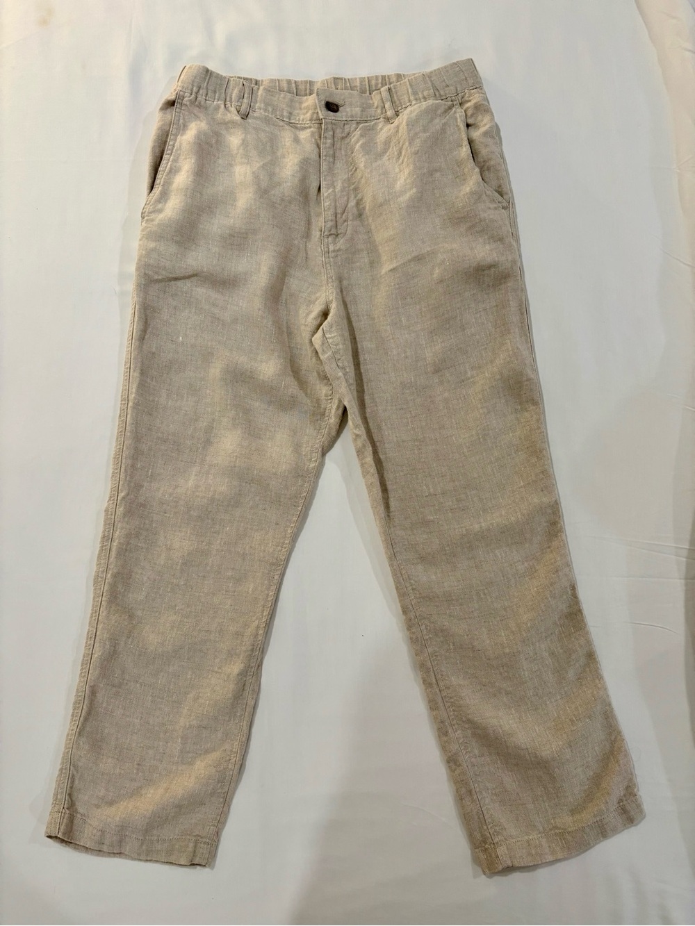 Caribbean - Men's 100% Linen Pants in Light Tan